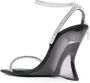 Sergio Rossi crystal-embellished wedge sandals Black - Thumbnail 3