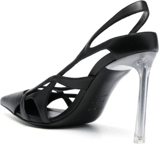 Sergio Rossi cut-out pointed toe pumps Black