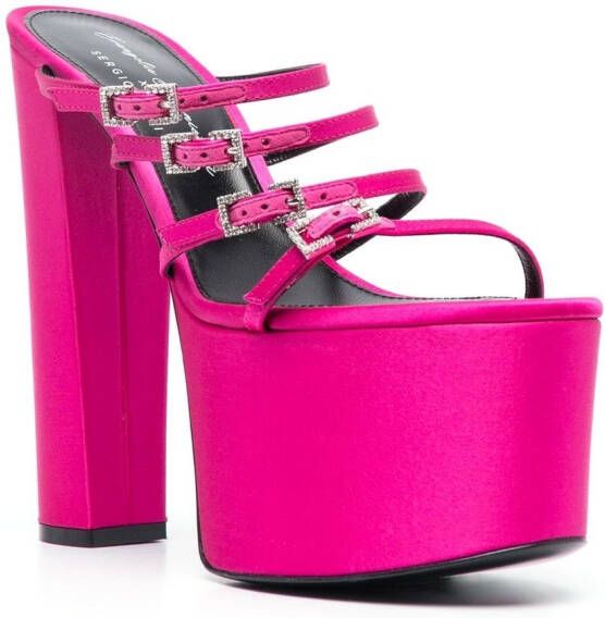 Sergio Rossi Evangelie 150mm platform mules Pink