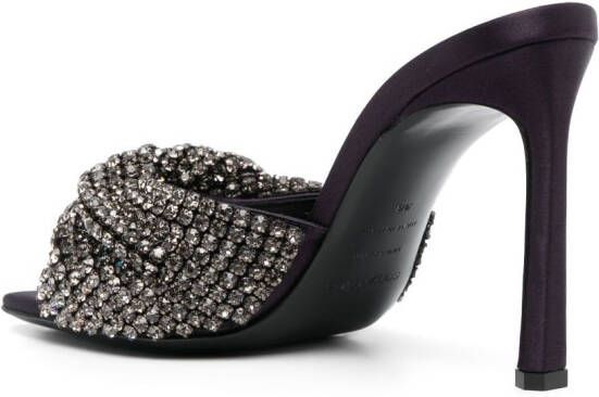 Sergio Rossi Evangelie 95mm crystal-embellished mules Purple