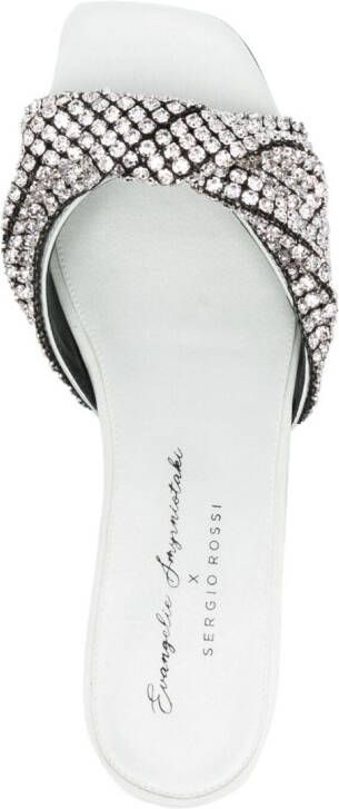 Sergio Rossi Evangelie crystal-embellished sandals Silver
