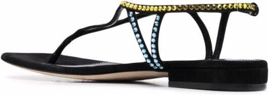 Sergio Rossi Godiva Evening gem-embellished sandals Black