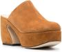 Sergio Rossi heeled leather suede mules Brown - Thumbnail 2