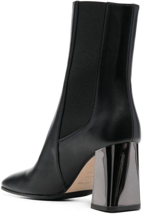 Sergio Rossi high-heeled leather chelsea boots Black