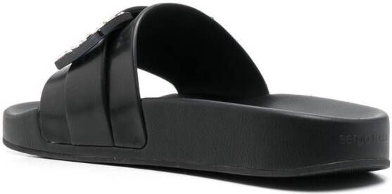 Sergio Rossi Jelly embellished-buckle slides Black