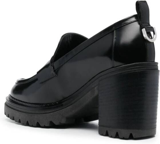Sergio Rossi Joan 55mm penny-slot leather loafers Black