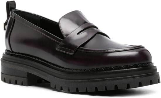 Sergio Rossi Joan leather loafers Purple