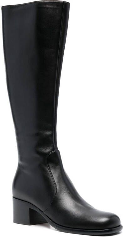 Sergio Rossi knee-length side-zipped boots Black