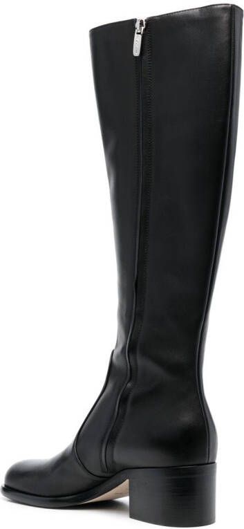 Sergio Rossi knee-length side-zipped boots Black
