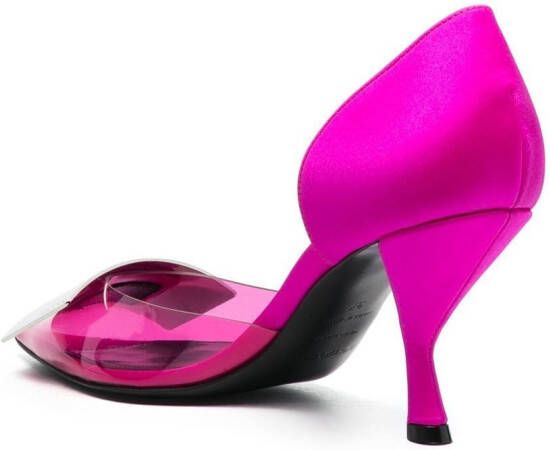 Sergio Rossi l80mm eather pointed-toe pumps Pink