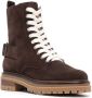 Sergio Rossi lace-up suede ankle boots Brown - Thumbnail 2