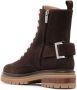 Sergio Rossi lace-up suede ankle boots Brown - Thumbnail 3