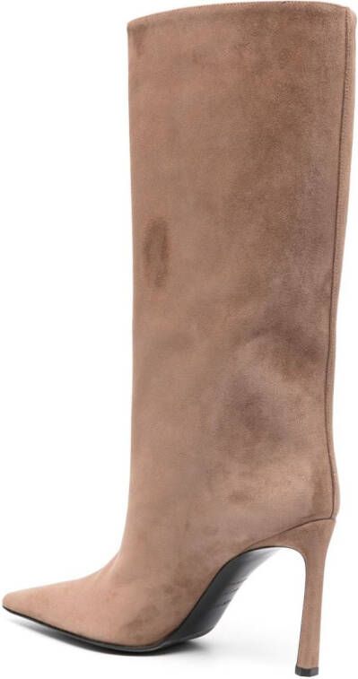 Sergio Rossi Liya 90mm suede boots Brown