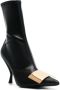 Sergio Rossi logo-plaque leather boots Black - Thumbnail 2