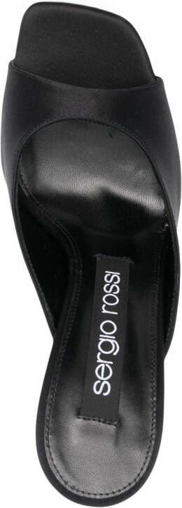 Sergio Rossi Lyia 95mm stiletto heel leather mules Black