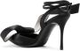 Sergio Rossi Marquise 100mm bow-detail satin pumps Black - Thumbnail 3
