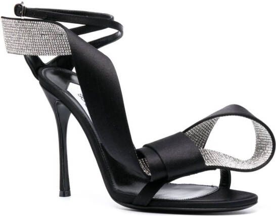 Sergio Rossi Marquise 105mm leather sandals Black