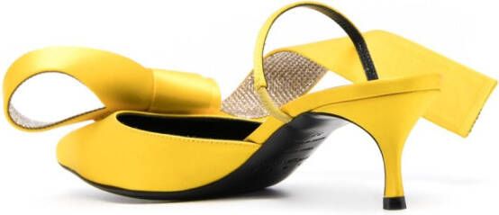 Sergio Rossi Marquise 50mm leather mules Yellow