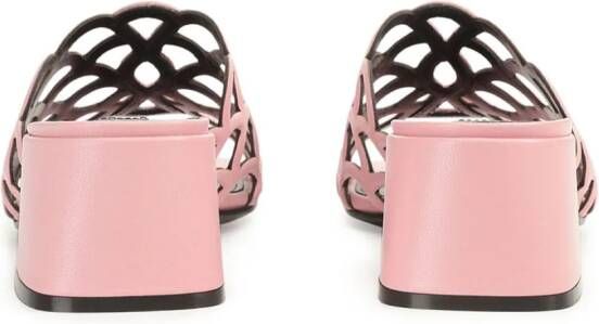 Sergio Rossi Mermaid 45mm leather sandals Pink