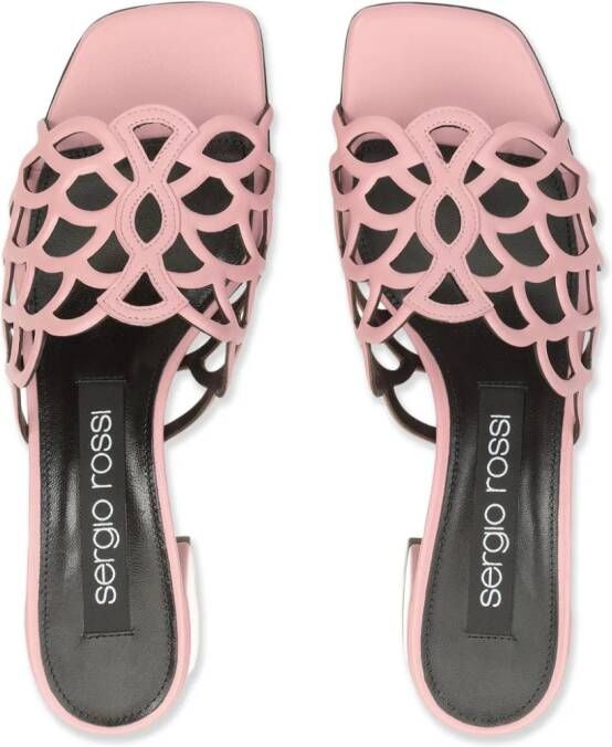 Sergio Rossi Mermaid 45mm leather sandals Pink