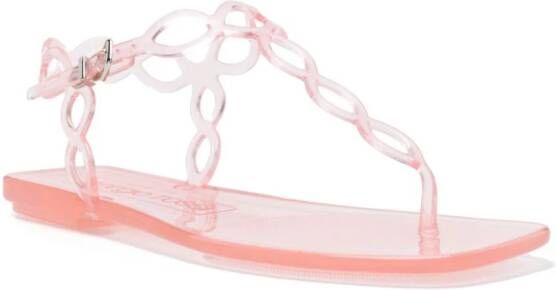 Sergio Rossi Mermaid thong strap sandals Pink
