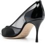 Sergio Rossi mesh-detail pointed leather pumps Black - Thumbnail 3