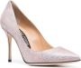 Sergio Rossi metallic-effect point-toe pumps Pink - Thumbnail 2