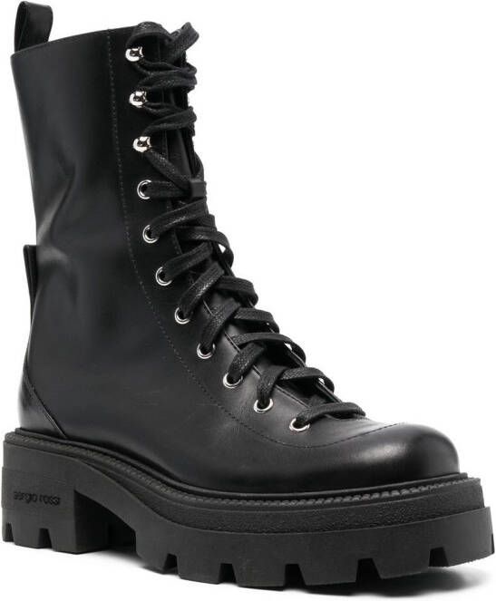 Sergio Rossi Milla lace-up fastening boots Black