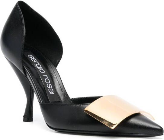 Sergio Rossi Miroir logo-plaque pumps Black