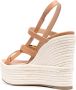 Sergio Rossi Nora 125mm multi-strap wedge sandals Brown - Thumbnail 3