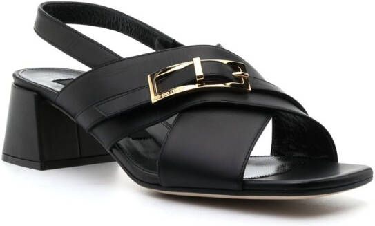 Sergio Rossi Nora 45mm leather sandals Black