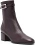 Sergio Rossi Nora 60mm leather boots Purple - Thumbnail 2
