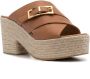 Sergio Rossi Nora 90mm leather crossover strap mules Brown - Thumbnail 2