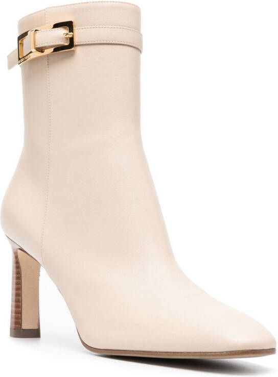 Sergio Rossi Nora 95mm leather boots Neutrals