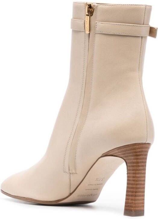 Sergio Rossi Nora 95mm leather boots Neutrals
