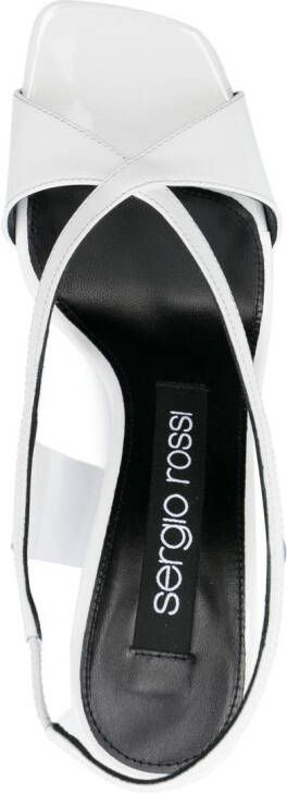 Sergio Rossi open-toe leather 100mm sandals White
