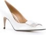 Sergio Rossi plaque-embellished pumps White - Thumbnail 2
