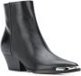 Sergio Rossi pointed contrast-cap boots Black - Thumbnail 2