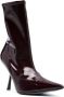 Sergio Rossi pointed-toe 100mm high-shine boots Red - Thumbnail 2
