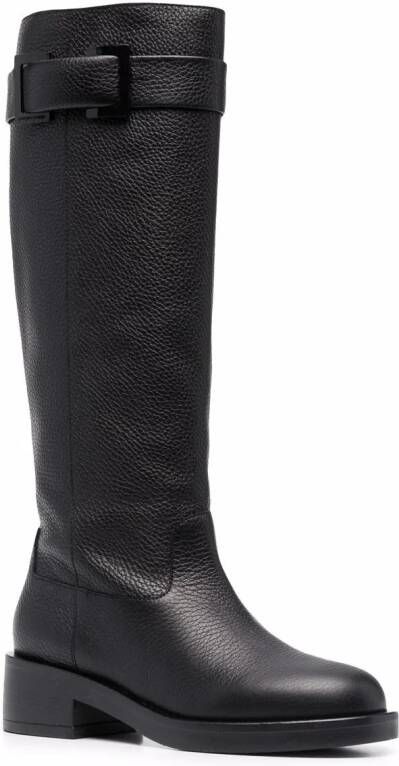 Sergio Rossi Prince leather knee-high boots Black