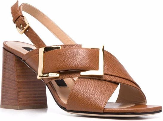 Sergio Rossi Prince leather sandals Brown