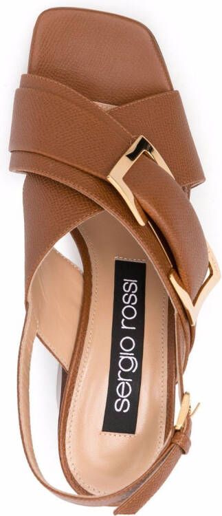 Sergio Rossi Prince leather sandals Brown