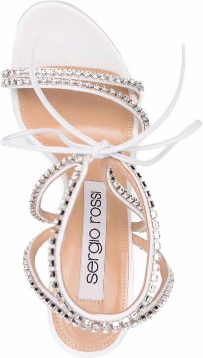 Sergio Rossi rhinestone-embellished sandals White