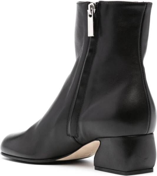 Sergio Rossi round-toe 60mm leather boots Black