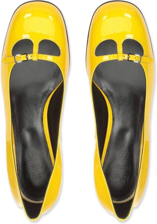Sergio Rossi S1R 45mm leather pumps Yellow