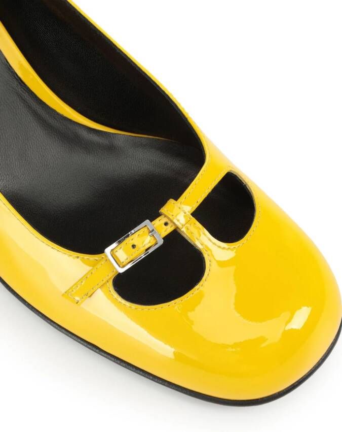 Sergio Rossi S1R 45mm leather pumps Yellow