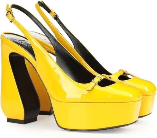 Sergio Rossi SI Rossi 85mm slingback pumps Yellow