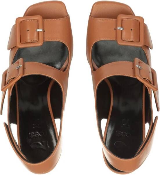Sergio Rossi SI Rossi 90mm leather sandals Brown