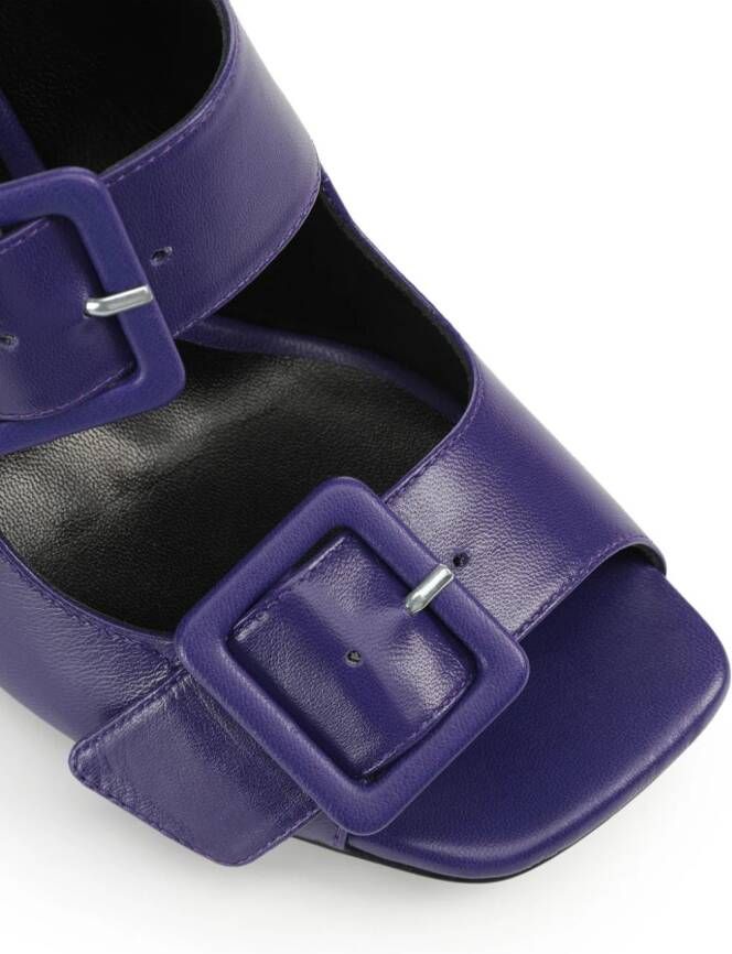 Sergio Rossi SI ROSSI 90mm leather sandals Purple