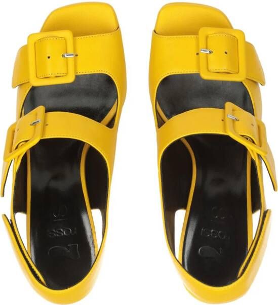 Sergio Rossi SI Rossi 90mm leather sandals Yellow